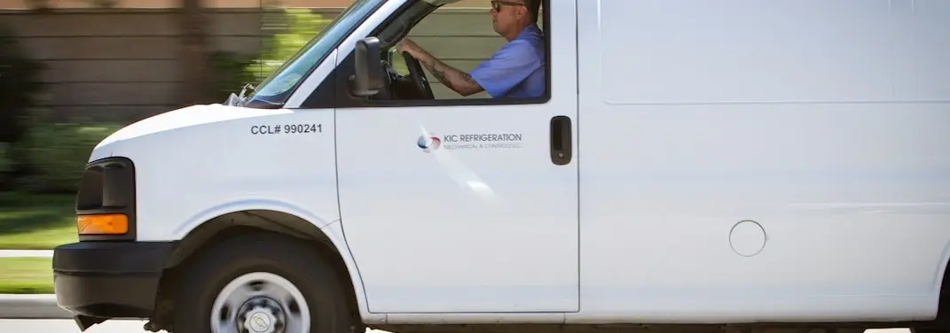 KIC Refrigeration service vehicle serving Wahpeton area
